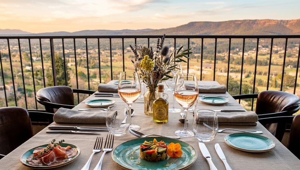 Ambiance Masterclass : Table de dégustation dressée dans un cadre d'exception